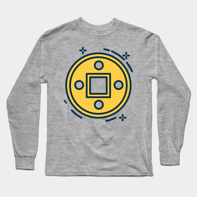 Chinese Coin Long Sleeve T-Shirt by Jonathan Wightman